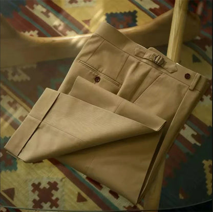 Spring Summer Men's Pants Fashion Solid Color Suit Trousers Male High Waist Loose Pants Men Business Casual Formal Pants