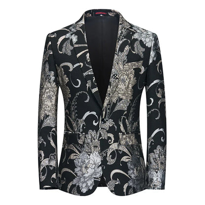 2026 New Men's Pink Embroidered Suit Jacket, Wedding Party Dress Coat, Fashionable Slim Male Blazers, Asian Size M-5XL 6XL