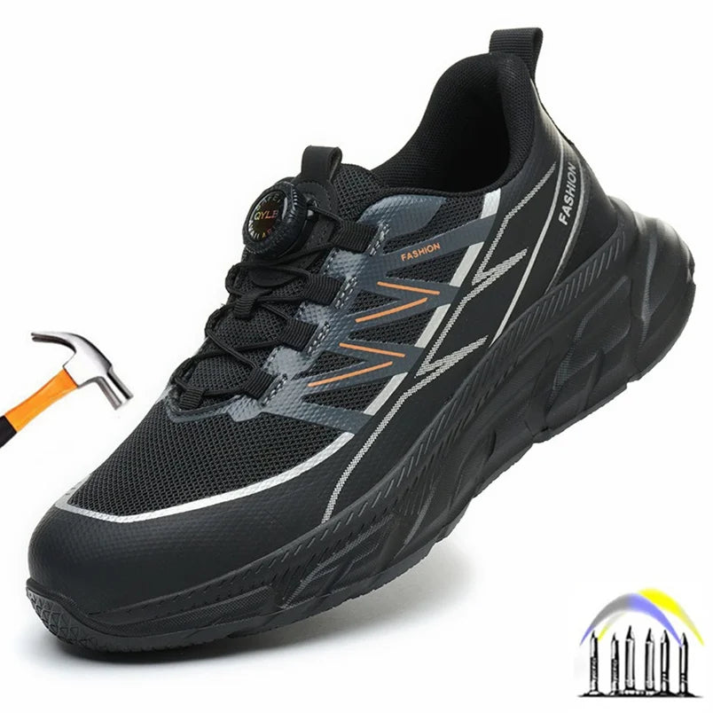 Comfortable lightweight work shoes for men Waterproof non-slip safety shoes Anti Puncture Steel Toe Sneakers Protective Shoes