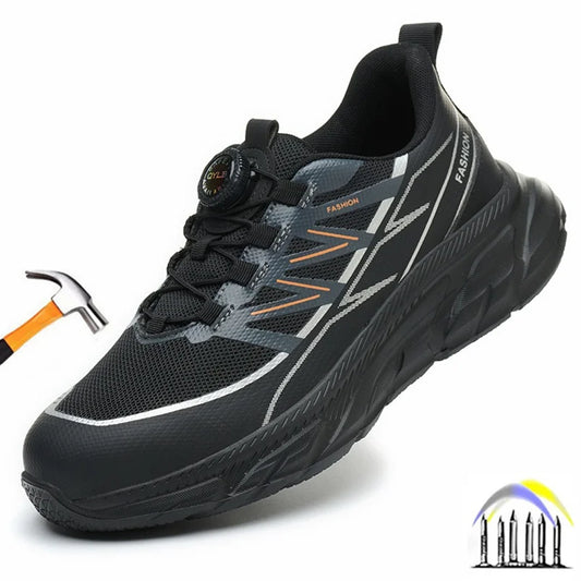 Comfortable lightweight work shoes for men Waterproof non-slip safety shoes Anti Puncture Steel Toe Sneakers Protective Shoes