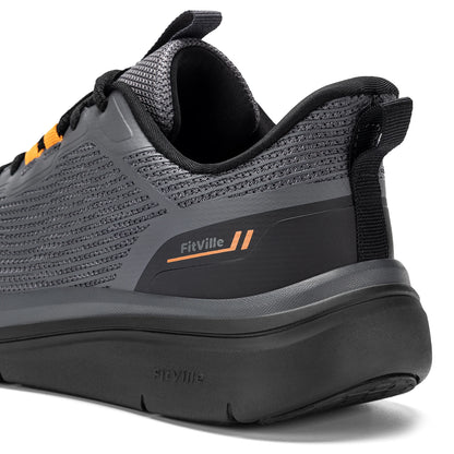 Men's Walking Shoes Thick Soled Slip On Shoe Height Increasing Breathable Sneakers Wide Comfortable Outside&Work Shoe