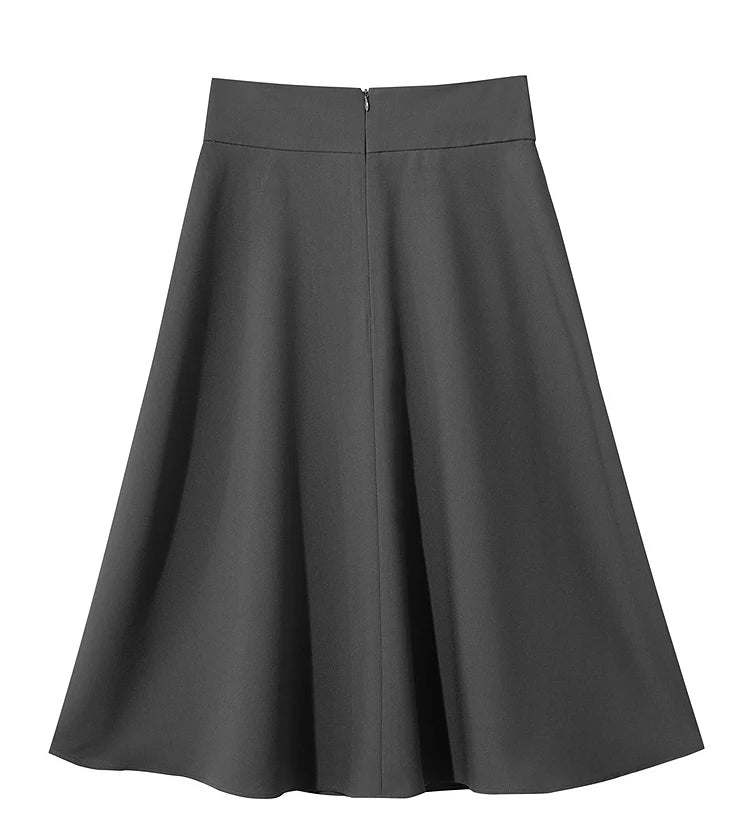 Minimalist New Skirt Women Summer 2025 Solid Loose Mid-length A-line Asymmetric Skirts Female Fashion Office Lady 12542045