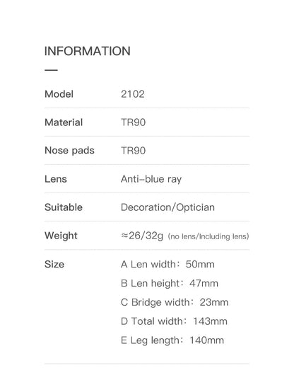 Personalized Fashion New Design Geometric Polygonal Reading Anti Blue Light Glasses Customizable Prescription PFD2102
