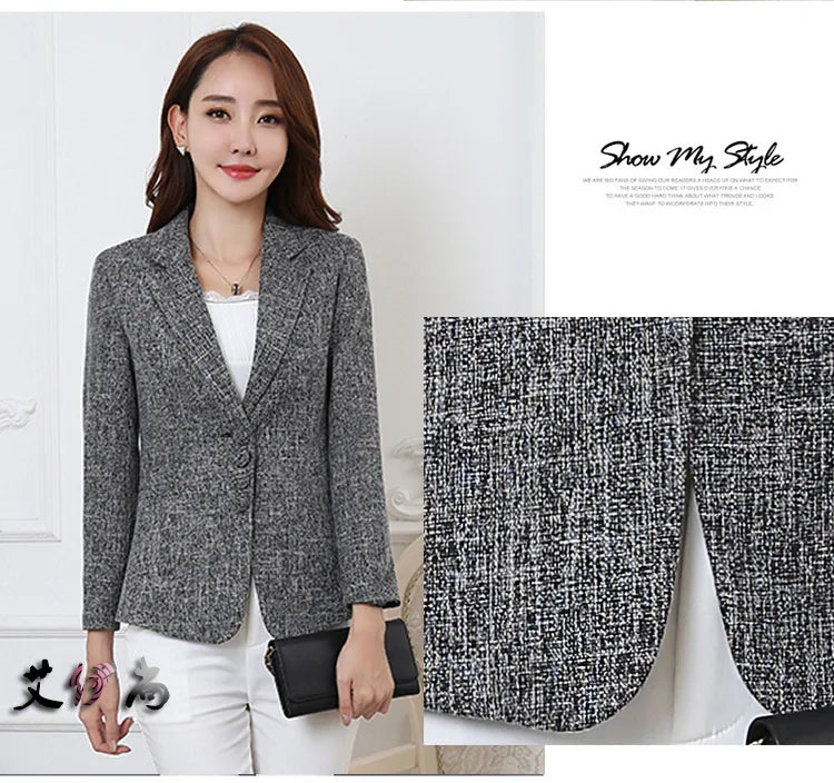 Fashion Women Blazers Jackets Work Office Lady Suit 2025 Slim Single Breasted Business Female Blazer Coats Formal Veste Femme