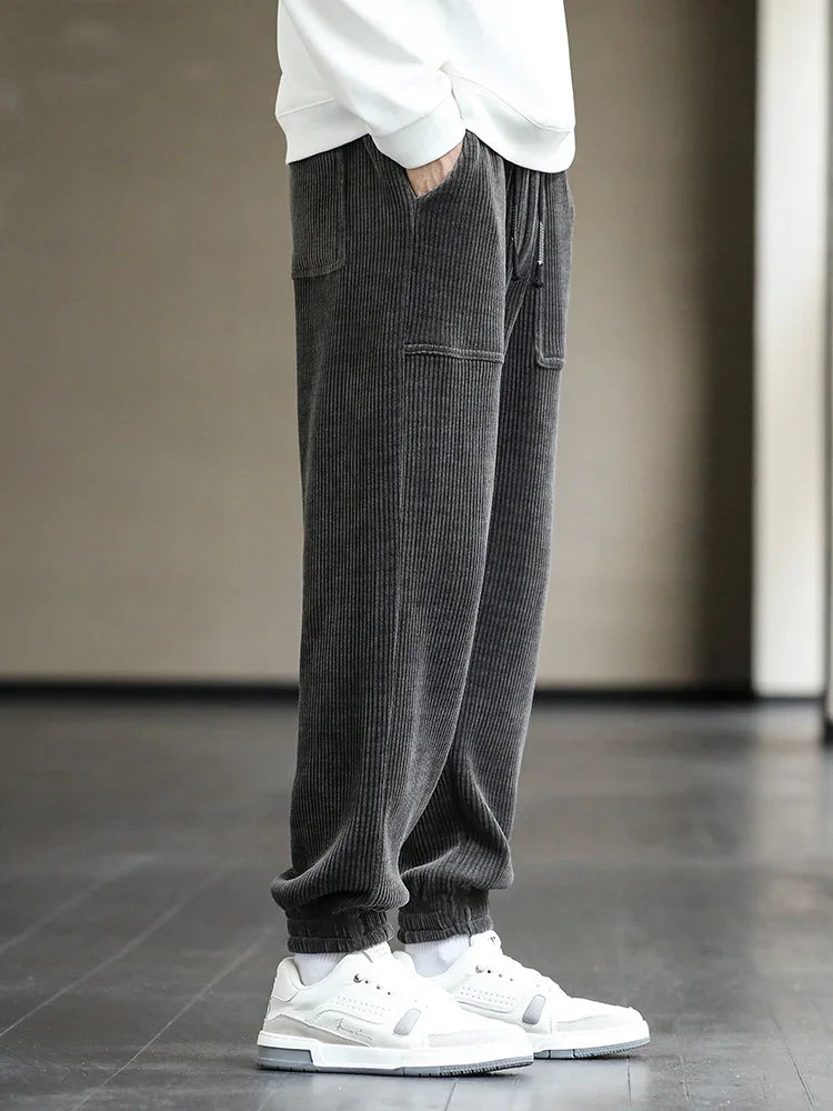 Pants Men Loose Fit Baggy Sweatpants Casual Fashion Streetwear Trend Autumn Winter Harem Joggers Trouser Male Plus SIze