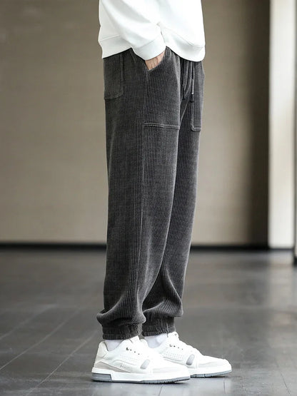 Pants Men Loose Fit Baggy Sweatpants Casual Fashion Streetwear Trend Autumn Winter Harem Joggers Trouser Male Plus SIze