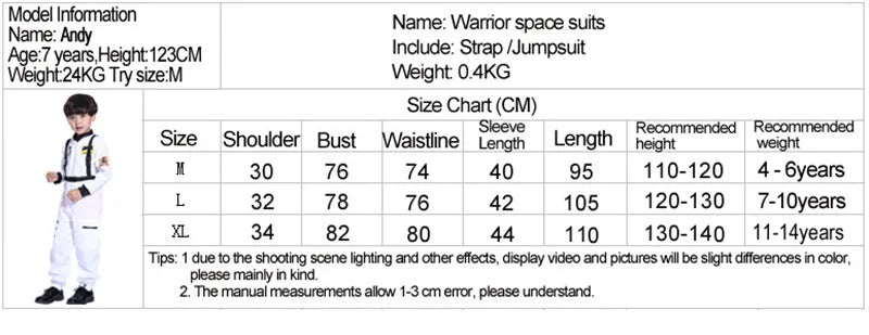 Astronaut Kostuum Voor Kids Space Pak Rol Spelen Dress Up Kostuum School Uniformen Cosplay Party