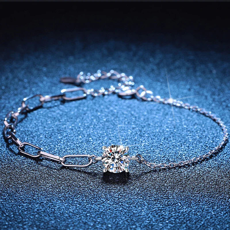 Micro Full 2/2.5/3mm D Color Moissanite Diamond Tennis Bracelet for Woman 925 Silver Plated 18k Adjustable Link Bracelets