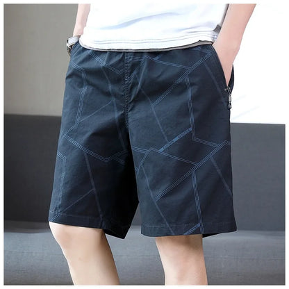 Men Elastic Waist Shorts Loose Fit Casual Sports Jogger Shorts Man Fashion Print Shorts Gym Cool Board Shorts