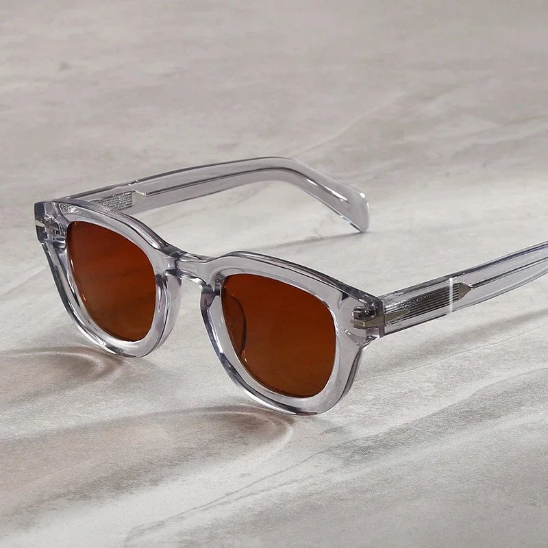 Fashion Thick Plate Acetate Lunette De Soleil Homme Retro Square Frame Personality Polarized Sunglasses Sunglasses Woman 2025