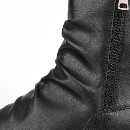 Men's British Style Low-Heeled Retro Boots for Everyday Casual Wear