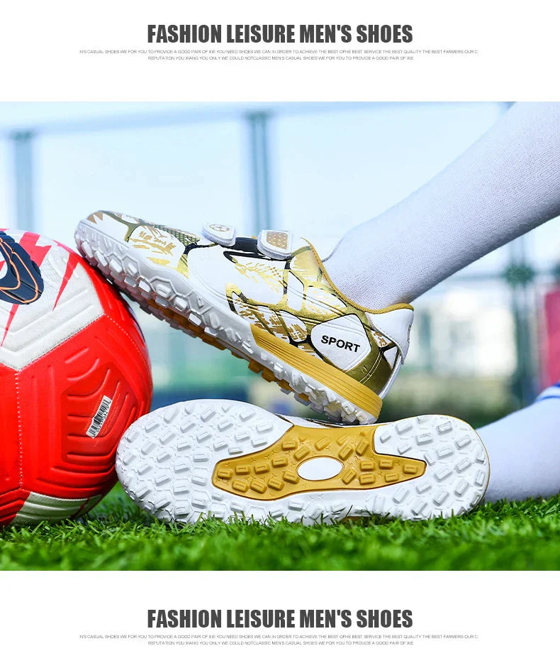Boys Football Boots New Resistant Casual Kids Soccer Shoes Sneakers Grass Non Slip Training Sports Fast Match Breathable Cleats