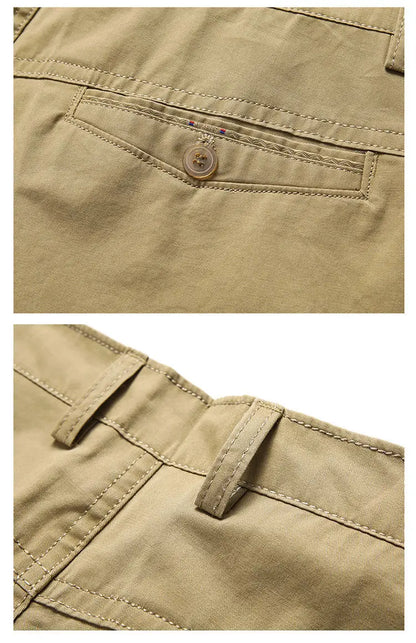 Casual Cotton Shorts Men Summer Knee Pants Breathable Classic Bermuda Shorts Outdoor Clothes Black Male Short Pants