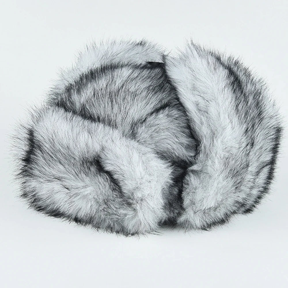 Bumper Hat Thick Warm Winter Fluffy Fur Hats for Men Women Windproof Snow Ski Earflap Cap Male Female Russian Hat Ushanka