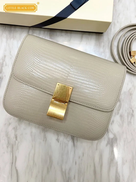 New Women Small Box Bag Single Shoulder Handbag Solid Fashion Brand Cow Split Leather Flap Tofu Bags Ladies Sling Messenger Bag