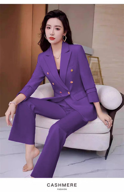 New Advanced Design Women's Suit Jacket Korean Style Spring Autumn Professional White Collar Small Western Clothes