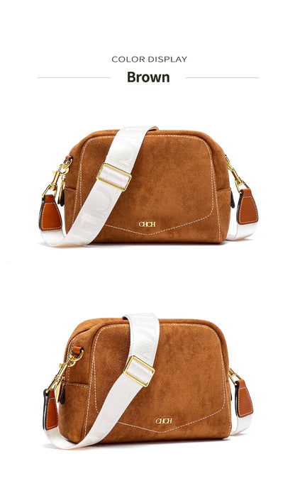 Women's Crossbody Bag Autumn/Winter Collection Anti Velvet Women's Square Bag Wine Red Shoulder Bag Christmas Gift