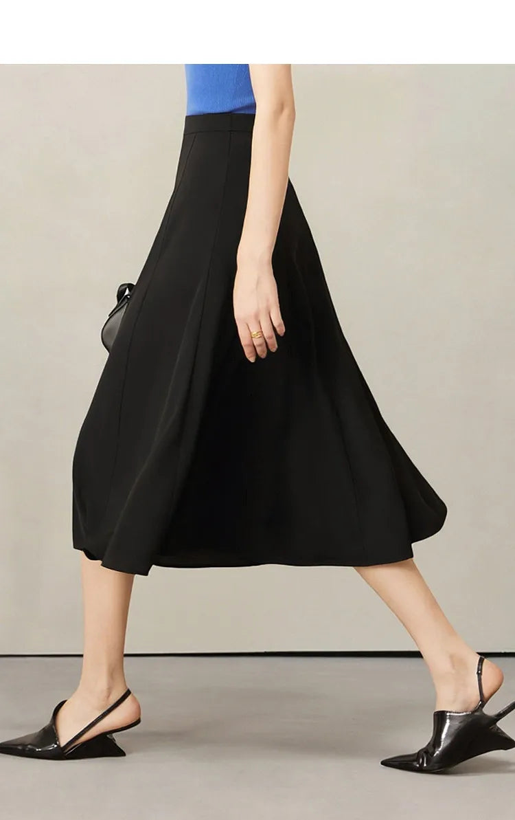 Women's Skirt 2026 Summer New Elegant Office Solid High Waist Mermaid Skirt Casual Loose Versatile Woman Clothes 12622093