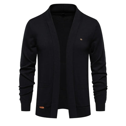 2023 New Winter Cotton Cardigan for Men Quality Mens Sweater Fashion Turn Down Collar Knitted Sweaters for Men