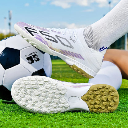 F50+ High Quality Mens Football Boots Boys Training Studded Fast Soccer Cleats Outdoor Non Slip Football Shoes Chuteira Campo