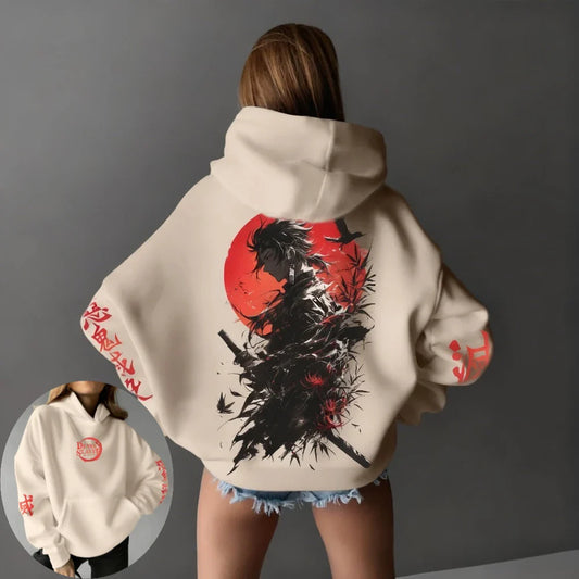 Demon Slayer Men's and Women's Hoodie Sweatshirt Tanjiro Kamado Anime Spring Autumn Winter Boy Long-sleeved Parent-child Outfit