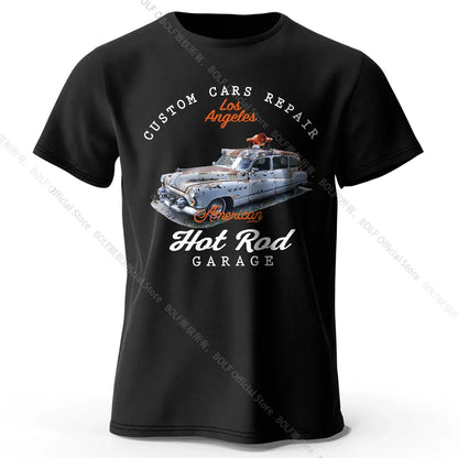 Custom Car Club Patch Printed Unisex Men Women T-Shirt Tees Tops 100% Cotton Embossed Logo Graphic Gearhead Outfit