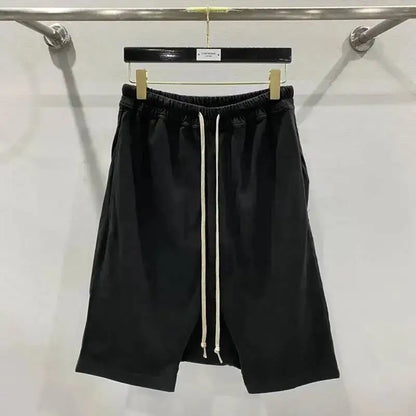 Summer New Men's Tide Y2K Original Design High Street cotton Fashion Punk Dark Casual Loose Cropped Pants Shorts Ins HK5611