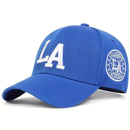 Unisex LA Leter Embroidery Snapback Baseball Caps Spring and Autumn Outdoor Adjustable Casual Hats Sunscreen Hat