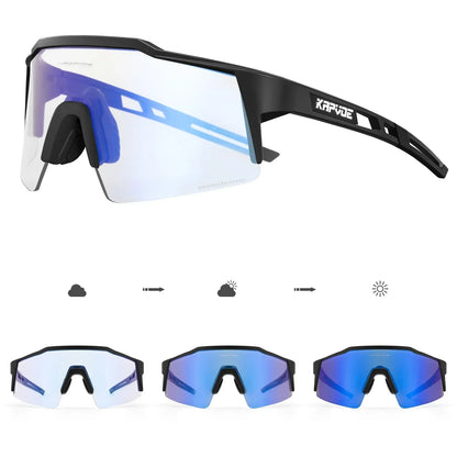 Red Photochromic Cycling Sunglasses for Men Blue Photochromic Cycling Glasses Mountain New Bicycle Goggles Eyewear Sports