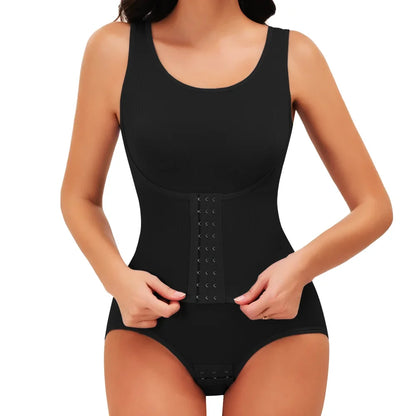 Women Bodysuit Shapewear with Hooks Belts Tummy Control Fajas Body Shaper Waist Trainer Belly Slimming Cincher Corset Tops