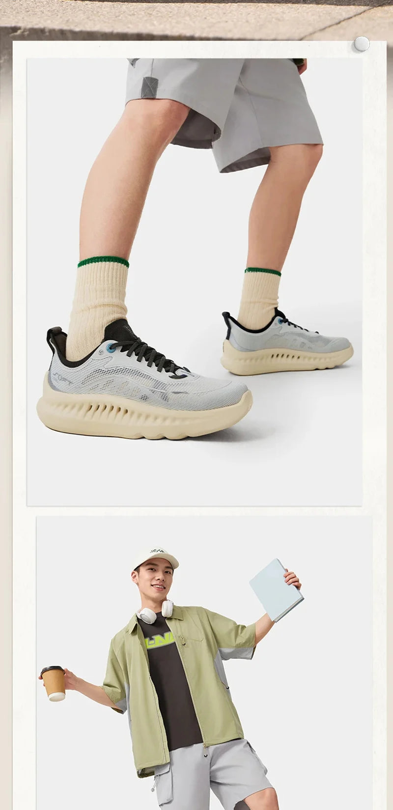 Men's SOFT COOL 2 Lifestyle Shoes COMFOAM MAX Cushion COOL SHELL Breathable Support LiNing Casual Sneakers AGLV009
