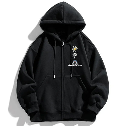 Autumn Winter Plus Size Jacket Men's Pocket Coats Loose Fashion Full Zip Hoodies Coat 5XL 6XL 7XL Fat Male Clothing 110-185KG