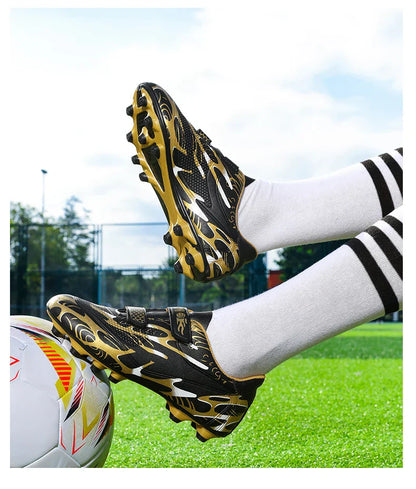 Children Football Shoes Professional Indoor Non Slip TF/FG Fast Grass Boys Match Wear Resistant Training Football Shoes for Kids