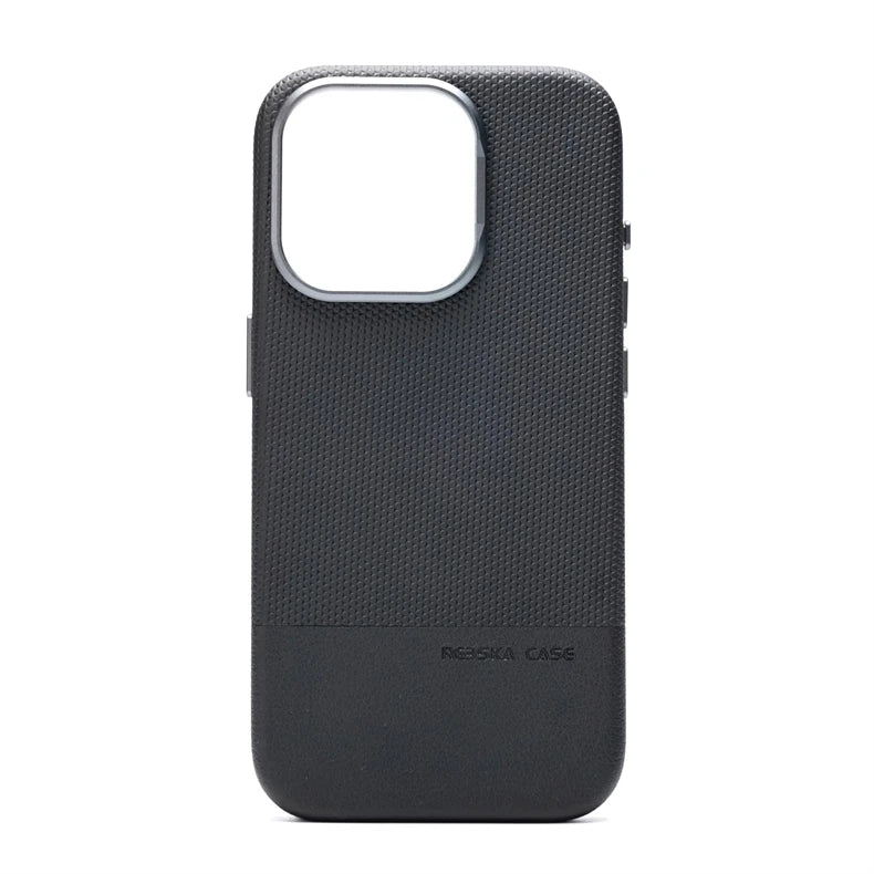 For Magsafe Fine Grained Leather Case For iPhone 17 Pro Max Ari 16 15 14 13 Metal Lens Frame Wireless Charge Accessories Cover