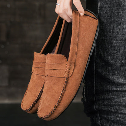 Fashion Suede Men Casual Shoes Breathable Comfort Slip-on Mens Driving Shoes Luxury Brand Men Loafers Mens Lazy Shoes Moccasins