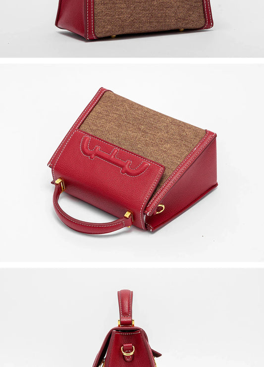 Shoulder Bag Women's New Flip Square Handbag Denim Simple Saddle Bag