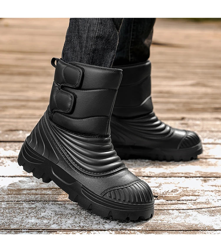 New men's winter snow boots thickened waterproof windproof warm boots comfortable outdoor mountaineering men's boots plus size