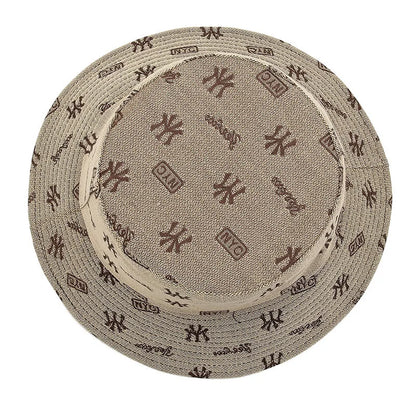 Unisex Letter Embroidery Fisherman Hat Women Summer Versatile Sunscreen Hats Sun Hat Men Trend Bucket Hats