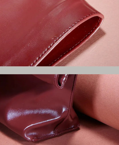 Vintage Women Clutch Bag Soft Pu Leather Lady Evening Bags Trend Party Girl Envelope Bag Fashion Burgundy Clutches Purse