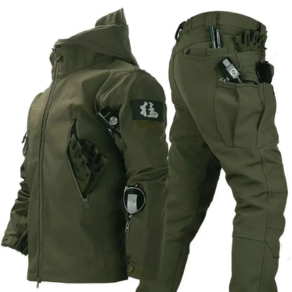 Winter Fleece Jackets Thermal Softshell Outdoor Fishing Hiking Hunting Camping Cargo Coats Waterproof Windproof Men Tops Durable