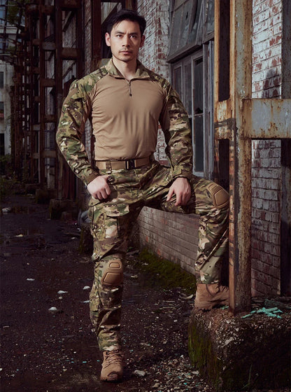 Men Combat Pants With Knee Pads Tactical Cargo Sport Trousers Camouflage Multicam Trekking Hunting Clothes( Not knee pads)