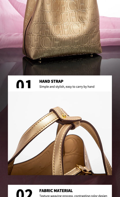 Colour Simple Design Fashion Handbag Pure Large Capacity Exquisite Versatile Classic Retro Style Women's