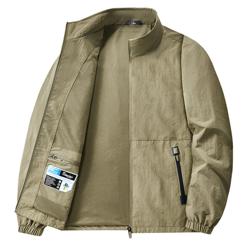 Big&Tall 8XL Men Outdoor Jacket Autumn Winter Jacket Hiking Camping Windbreaker Plus Size Spring Oversized Outwear Hooded Coat