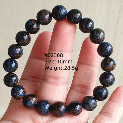 Natural Blue Pietersite Bracelet Women Men Beads Round Beads Chatoyant Cat Eye Fire Pietersite Namibia AAAAAA