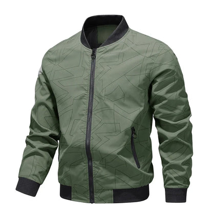 2025 Spring and Autumn New Baseball Collar Short Loose Solid Color Jacket Men's Business Casual Thin Coat Trend Size M-5XL