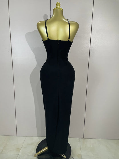 Sexy Backless Sparkly Crystal Diamonds White Bodycon Bandage Dress Women Celebrity Elegant Evening Club Party Birthday Dresses