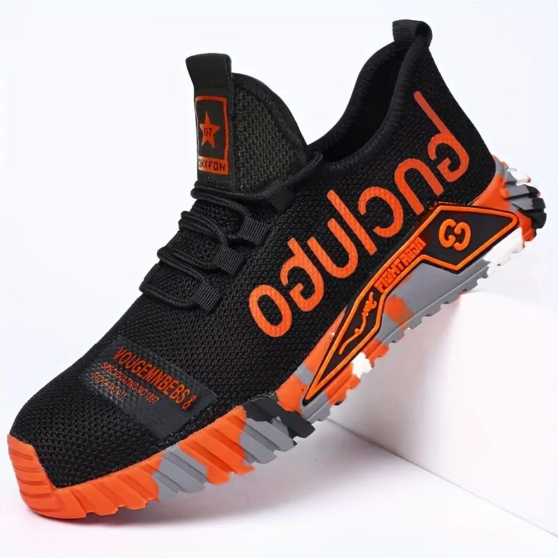 Lightweight Steel Toe Safety Shoes Men Anti-puncture Work Shoes Men Breathable Industrial Shoes Indestructible Work Safety Boots