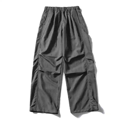 Korean Streetwear Waterproof Outdoor Utility Cargo Pants For Men Quick Dry Adjustable Hem Oversized Sport Casual Pants Trendy