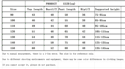 Spring Summer Children's Korean Denim Hole Short Sleeved Top and Beige Knitted Loose Casual Sports Pants Two-piece Set Outfits