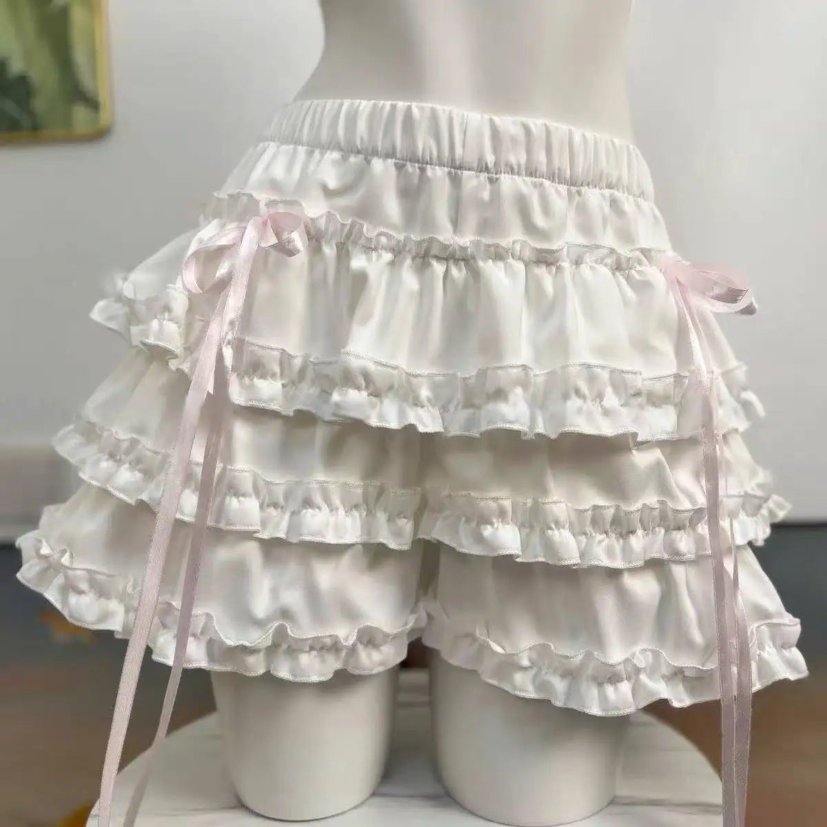 Princess Lolita Vintage Cake Skirt Sweet Kawaii Lace Ruffles Mini Skirts Harajuku Y2k Style Party Faldas Mujer Summer